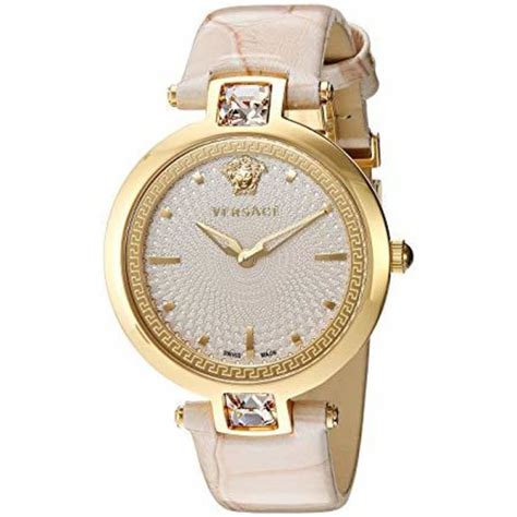 Versace Olympo Crystal Gleam White Dial Leather 